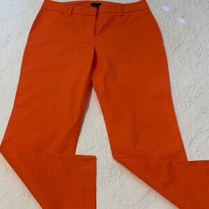 Ann Taylor Vibrant Orange Straight-Leg Pants